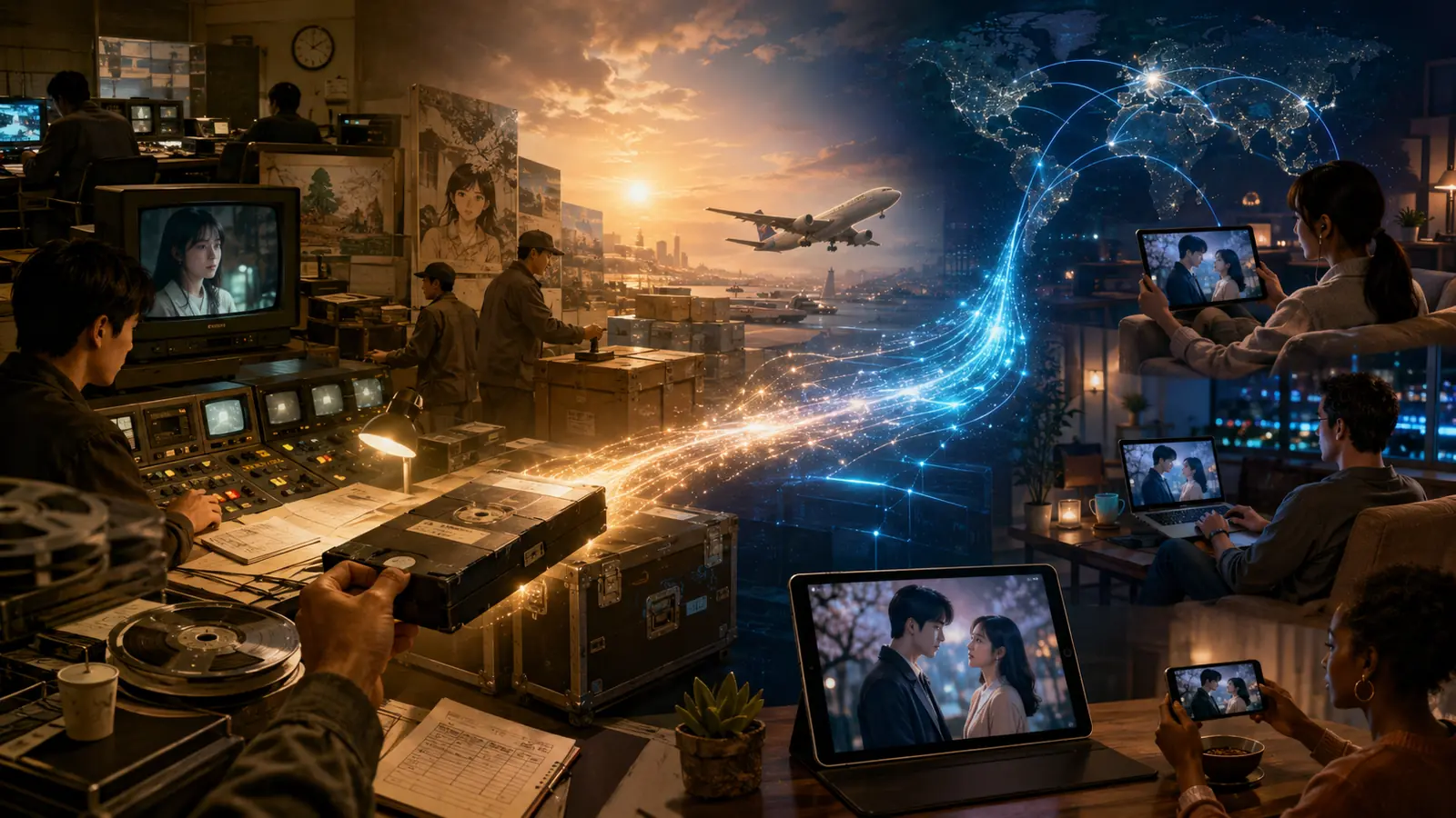 Korean content distribution before and after global streaming platforms